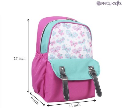 PrettyKrafts Diaper Bag Backpack Denim Fabric Large Capacity Insulation Travel Back Pack Nappy Bags Organizer, Mothers Maternity Bags for Travel Diaper Backpack(Pink)