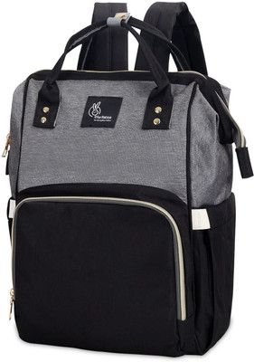 R for Rabbit Caramello - The Smart and Fashionable Diaper Bag/Mother Bag (Black Grey) Diaper Bag For Women(Grey)