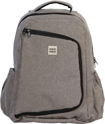 MeeMee Stylish Multi-Function Diaper Bag Backpack (Grey) Diaper Bag(Dark Grey, Black)