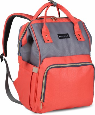 motherly Stylish Babies Diaper Bagpack for Mothers (Orange & Gray) Backpack Diaper Bag, Messenger Diaper Bag(With 6 months warranty)(Orange & Gray)