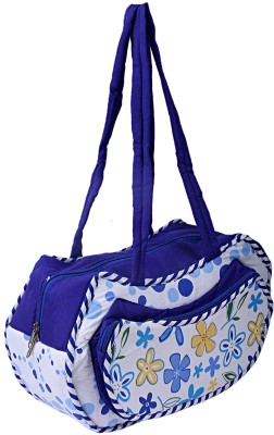 KUBER INDUSTRIES Cotton Multiuses Flower Print Mothers Bag/Diapers Bags With Handle(Blue) Mothers Bag(Blue)