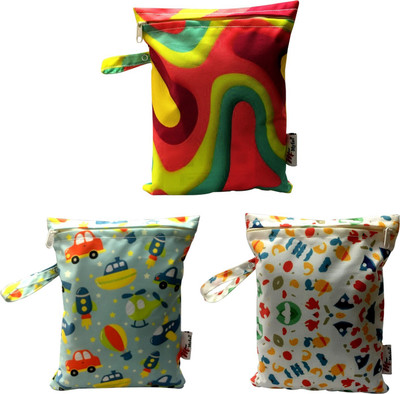 MY FAV Multi Utility Wet Dry Pouch Pack of 3 Diaper Bag(Multicolor)