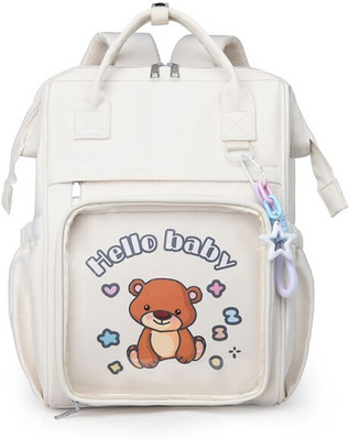 HANDCUFFS Baby Backpack Diaper Bag | Tote Bag | Mothers | Maternity Bags Diaper Bag(White)