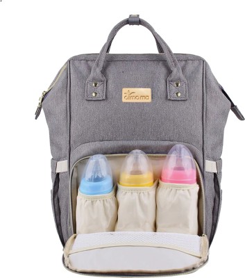 TXOR AIMAMA, Baby Travel Essentials Kit, 25L Storage, Insulated Bottle Space & Diaper Backpack(Light Grey)