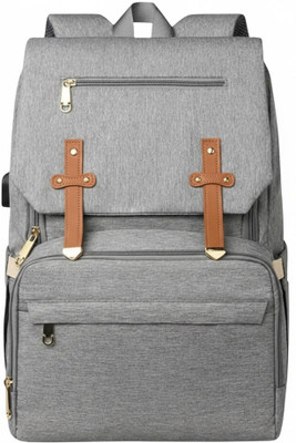 Obaby spacious/multi-pocket/diaper backpack/fashionable Baby Bag Baby Bag Baby Bag(Light Grey)