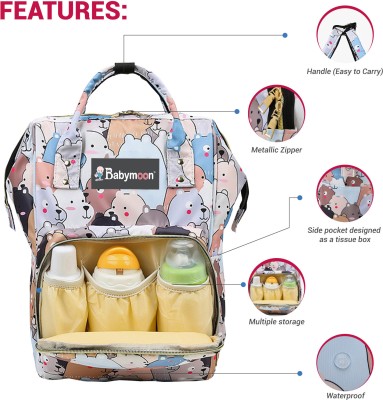BABYMOON Diaper Bag Backpack for Mothers Bag Travel Backpack Diaper Bag(Multicolor)