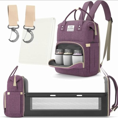 santorini Multipurpose Mother's tarvel bag | baby diaper bag Bagpack Diaper bag(Purple)