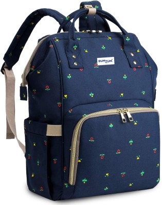 BUMTUM Baby Diaper Bag For Mothers Spacious Waterproof Backpack With Multiple Pockets Mothers Maternity Bags for Travel Diaper Backpack(Printed, Navy Blue)