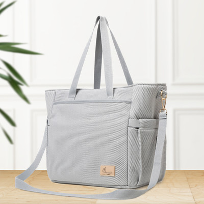 R for Rabbit Caramello Tote Multipurpose Diaper Bag with Insulated Pocket & Spacious Storage Baby Travel Diaper Backpack For Moms(Grey)