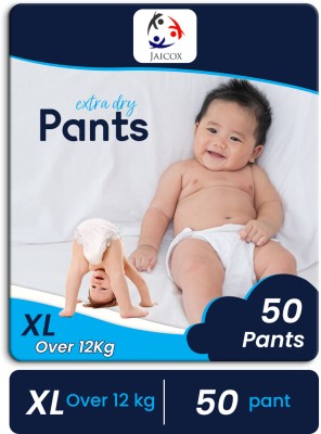 Jaicox Premium Fresh Baby Diapers Pants | Wetness Indicator | Upto 12 Hrs Absorption - XL(50 Pieces)