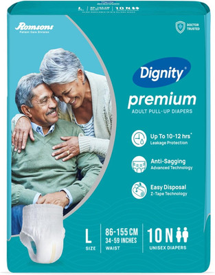 DIGNITY Premium Pant Style Adult Diapers - L(10 Pieces)