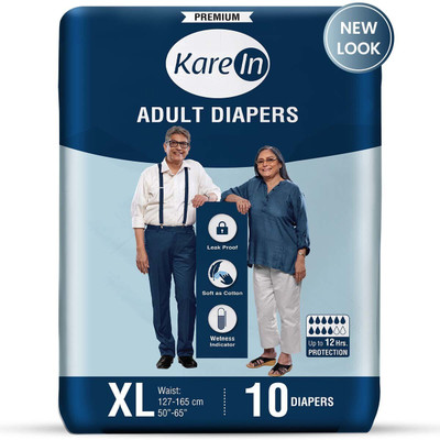 KareIn Premium Tape Style Adult Diapers - XL(10 Pieces)