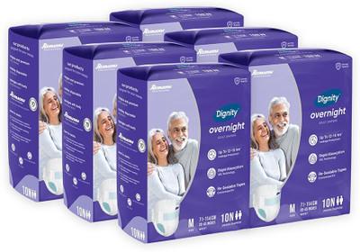 DIGNITY Overnight Tape Style Adult Diapers - M(60 Pieces)