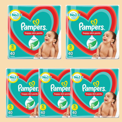 Pampers Soft Layer S Size Diapers with Ultimate Dry Comfort SO - S(200 Pieces)