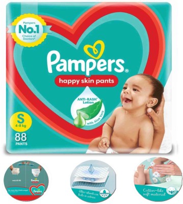 Pampers Happy Skin Diaper Pants Anti-Rush - S(88 Pieces)