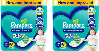 Pampers All round protection Extra Large Size Diapers - XXL(18 Pieces)