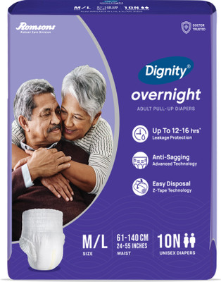 DIGNITY Overnight Pant Style Adult Diapers - M - L(10 Pieces)