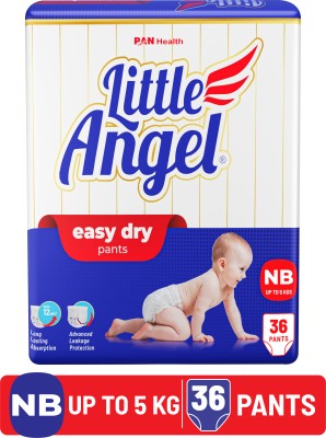 Little Angel Easy Dry Pull-up Diaper Pants NB/XS Size, up to 5 kgs - New Born(36 Pieces)