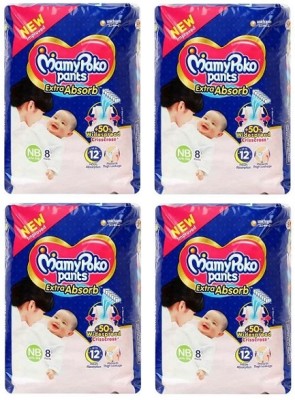 MamyPoko Pants Extra Absorb Diaper Pants NB - 8x4 Diapers - New Born(32 Pieces)