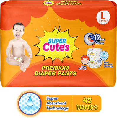 Super Cute's Wonder Pullups Soft Feel Diaper Pant with Super Absorbent & Leak Lock Technology - L(42 Pieces)
