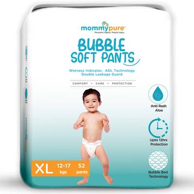 MommyPure Premium Baby Diaper Pants | Super Soft & Comfortable | Bubble Bed Technology - XL