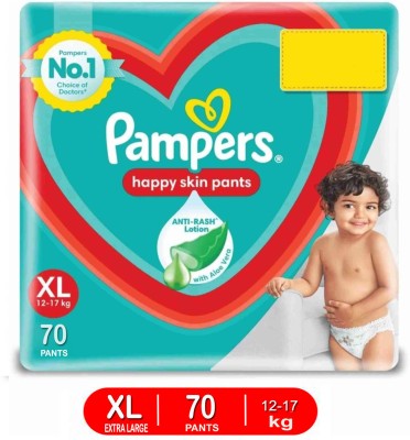 Pampers Happy Skin Diaper Pants Anti-Rush Lotion - XL(70 Pieces)