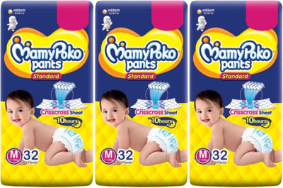 MamyPoko Diaper Pants m - 32+32+32 ( pack of 3 ) - M