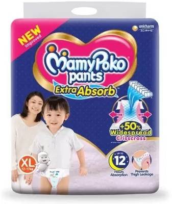 MamyPoko Extra Large Size diapers (XL) - 18 Pieces Extra Absorb pants Premium - XL