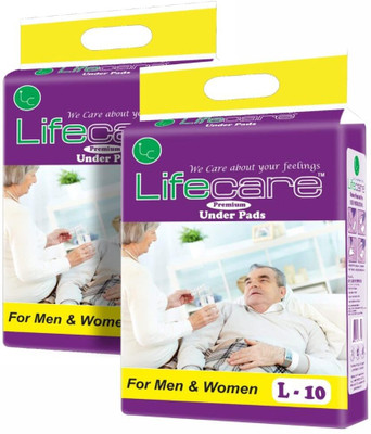 ank lifecare Under Pads | Under Sheet Leak Proof Sheet / Disposable Incontinence Underpads Adult Diapers - L(10 Pieces)