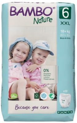 Bambo Nature Eco-friendly Pant Diapers with Wetness Indicator - XXL(18 Pieces)