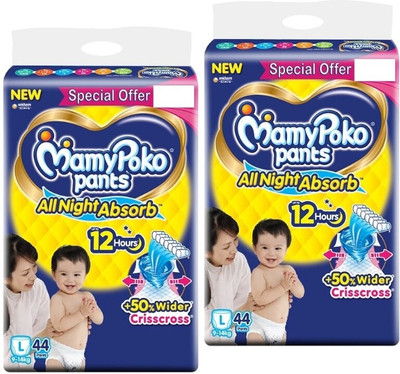 MamyPoko Standard All Night Large 44 - L(88 Pieces)