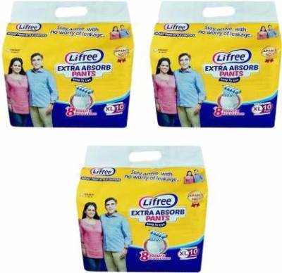 LIFREE A Extra Absorb Adult Diapers - XL (30 Pieces) Adult Diapers - XL