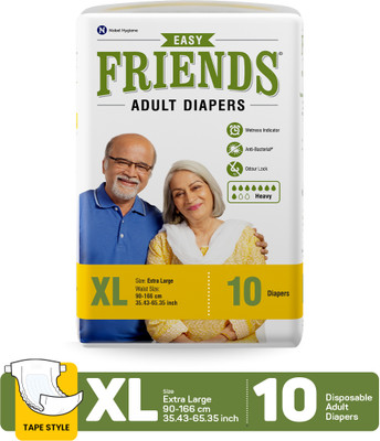 FRIENDS Easy Tape Type Adult Diapers - XL(10 Pieces)