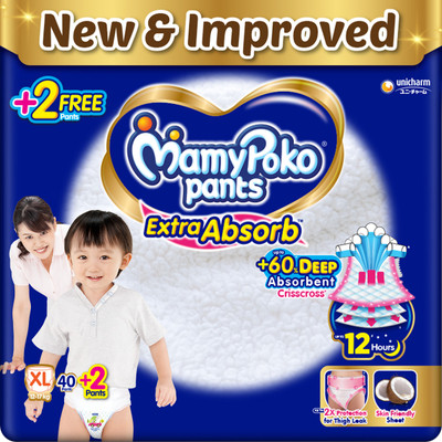 MamyPoko Extra Absorb Extra Large 42(40+2) - XL(42 Pieces)