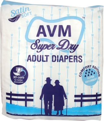 AVM Super Dry Regular Adult Diapers - M(10 Pieces)