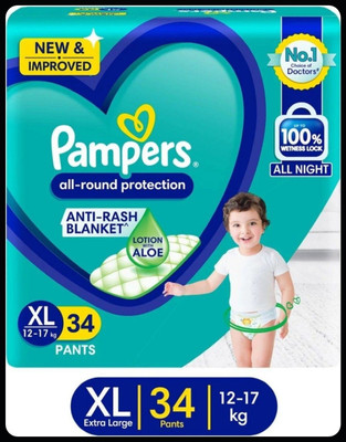 Pampers Baby Diapers-XL Size(Pack of 1)-25N723 - XL(34 Pieces)