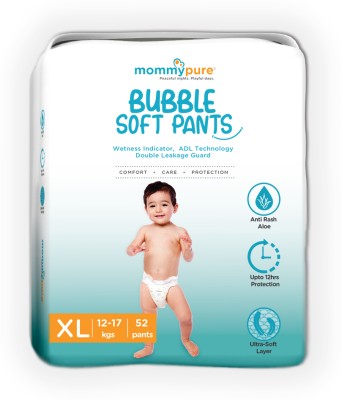 MommyPure Premium Baby Diaper Pants | Super Soft & Comfortable | Ultra-Soft Layer - XL(52 Pieces)