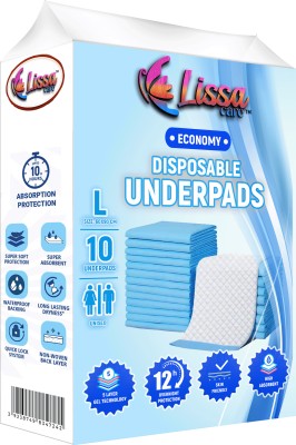 Lissa Care ECONOMY | Unisex Disposable and Incontinence Underpad| 60 X 90CM Adult Diapers - L(30 Pieces)