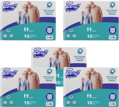 ZORIF COMFORT Adult Diaper Pull Up Pant Size Large-Extra Large Pack Of 5*10 Pcs Adult Diapers - L - XL(50 Pieces)