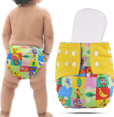 Bembika Leakproof Printed Cloth Diaper With 4 Layer insert Reusable for Babies (BE2708) - M