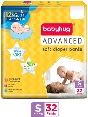 babyhug Advanced Pant Style Diaper Small (S) S-32 - S(32 Pieces)
