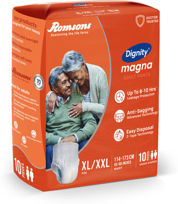 DIGNITY Magna Pant Style Adult Diapers - XL - XXL(10 Pieces)