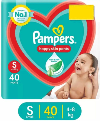 Pampers Happy Skin Diaper Pants - S (40 Pieces) - S(40 Pieces)