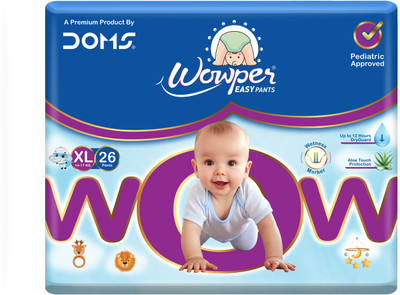 Wowper Fresh Baby Diaper Pants |Wetness Indicator| Upto 12Hrs Absorb | 14-17 Kg - XL(26 Pieces)