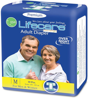 ank lifecare Adult Diaper (Waist: 71-112cm / 28-44 inch)Tape Style - M(10 Pieces)