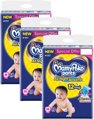 MamyPoko Standard All Night Medium 48 - M(144 Pieces)