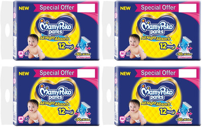 MamyPoko Standard All Night Medium 192 - M(192 Pieces)