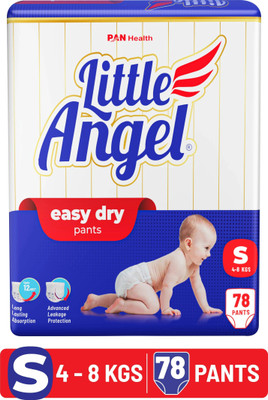 Little Angel Easy Dry Pull-up Diaper Pants Small Size, 4-8Kg - S(78 Pieces)