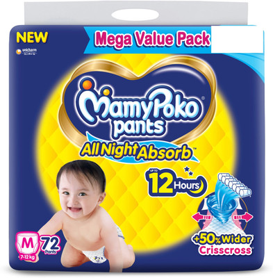 MamyPoko Pants All Night Absorb M72 - M(72 Pieces)