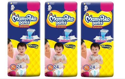 MamyPoko Standard Pant Diaper XL size (pack of 3) - XL(72 Pieces)